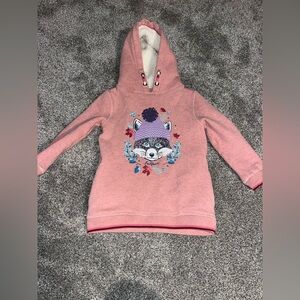 3/4 Sherpa lined tunic hoodie euc. Fat face.